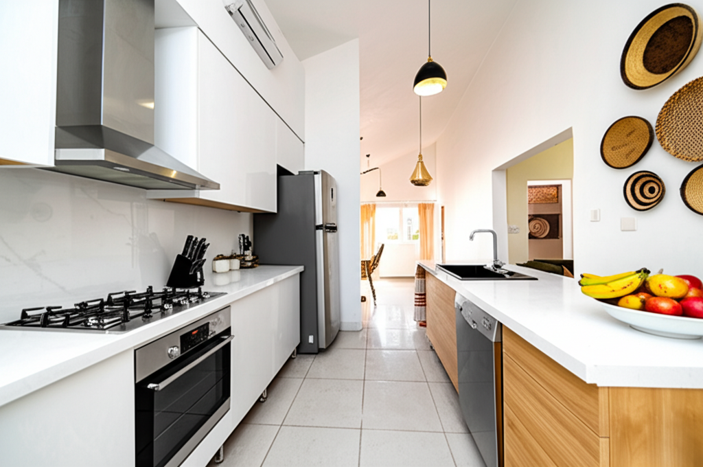 Clean kitchen in Ghana