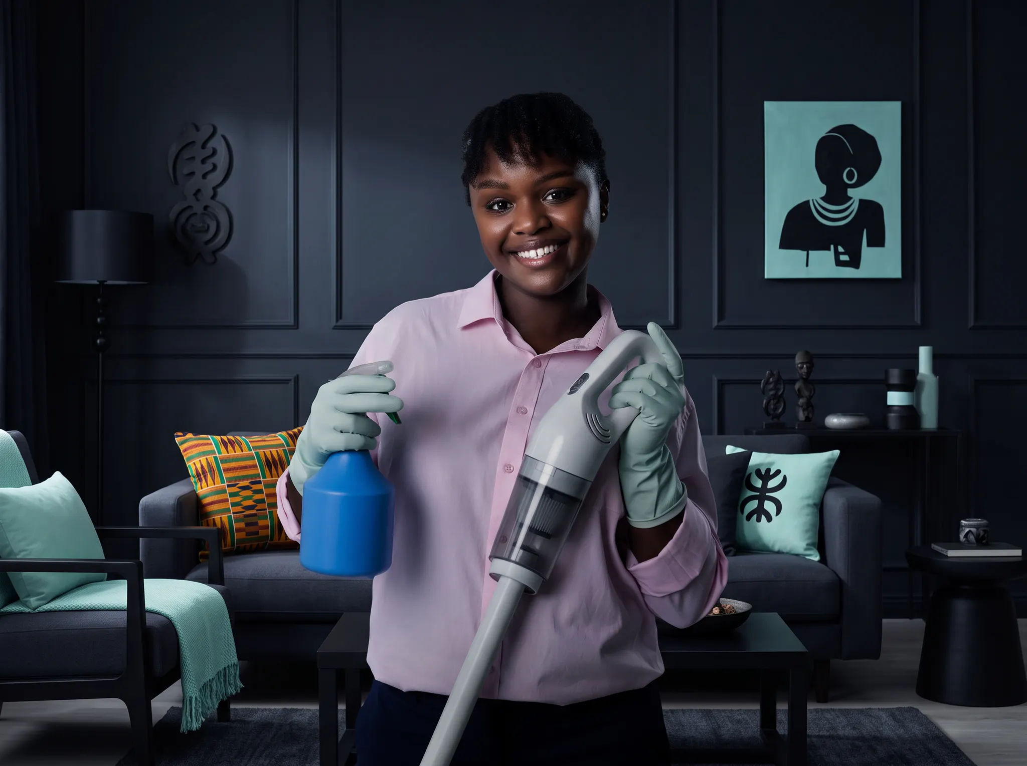 Home cleaning by an Instaclean professional